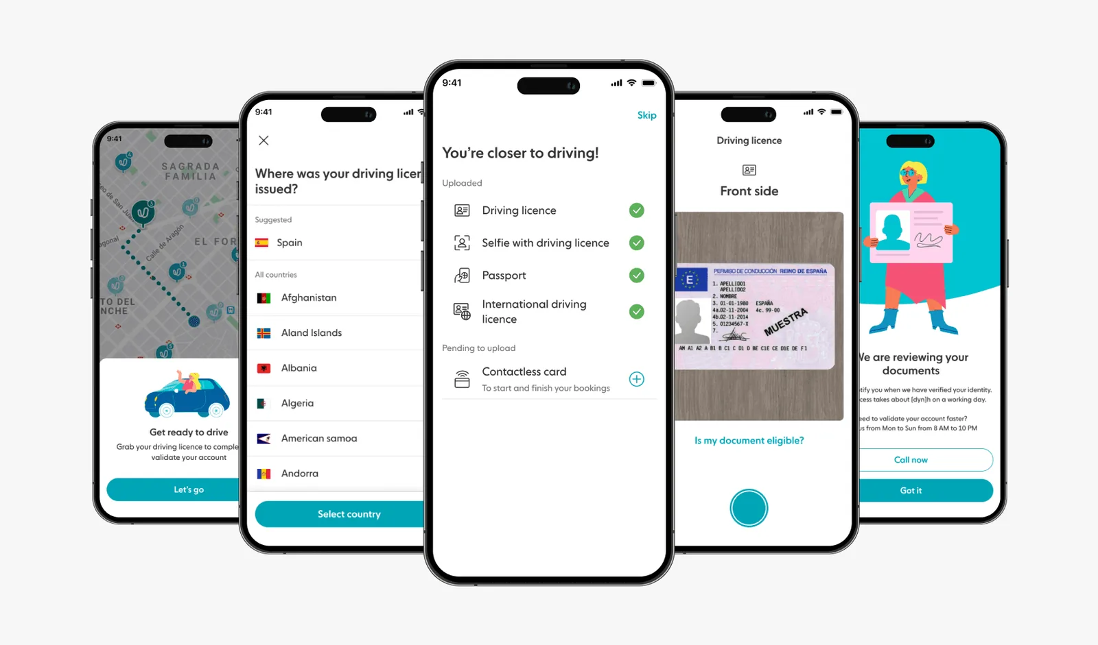 Validation flow screens